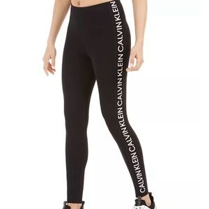Calvin Klein Performance Black Leggings with Logo Detail